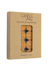 Load image into Gallery viewer, Box of 20 tea-light candles-mustard