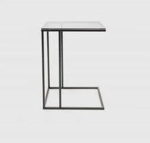 Load image into Gallery viewer, Sofa Sidetable Black Metal/Glass