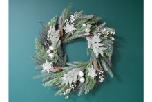 Load image into Gallery viewer, Artificial Frosty Wreath