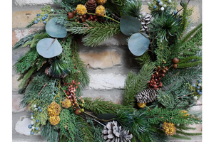 Festive Christmas wreath