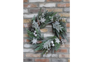 Artificial Frosty Wreath