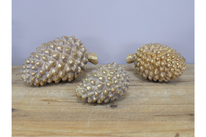 Set Of Three Pinecones