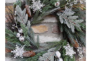 Artificial Frosty Wreath