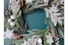 Load image into Gallery viewer, Artificial Frosty Wreath