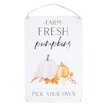 Load image into Gallery viewer, Farm Fresh Pumpkin Metal Sign 30cm