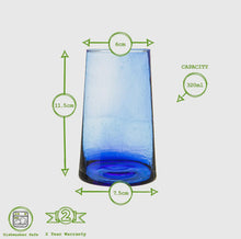 Load image into Gallery viewer, Merzouga Recycled
Highball Glass 320ml Blue