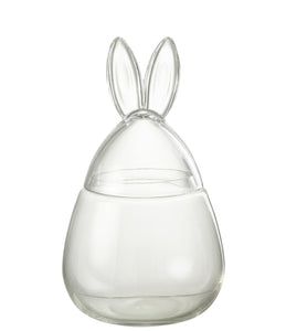 Pot Rabbit Glass Jar with Ears