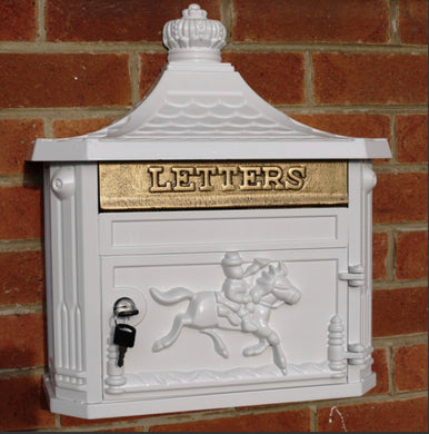 Aluminium Wall Post Box White