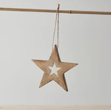 Load image into Gallery viewer, Star Hanging Decoration with Whitewash
Star