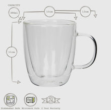 Load image into Gallery viewer, 386ml Double-Walled Glass Coffee Cup