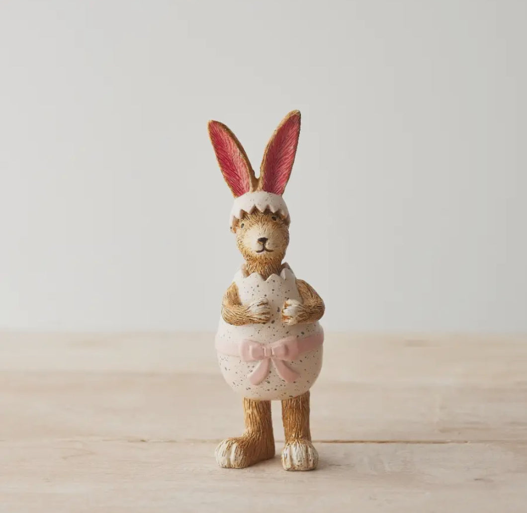 Resin Rabbit with Speckled Egg Costume
- 14cm