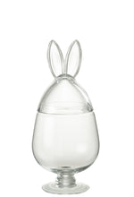 Load image into Gallery viewer, Large Glass Stand Bunny Jar