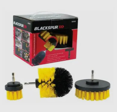 3pc Yellow Nylon Drill Cleaning Brush Set