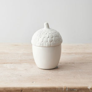 White Acorn Pot