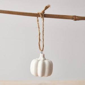 Ceramic Pumpkin Hanger, 6.5cm