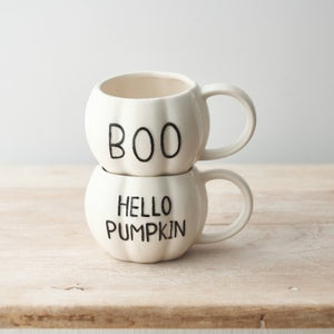 White BOO Mug
