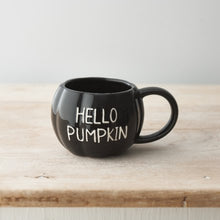 Load image into Gallery viewer, Black Hello Pumpkin Mug