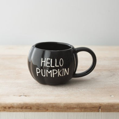 Black Hello Pumpkin Mug