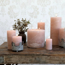 Load image into Gallery viewer, Macon Pillar candle rustic 16 h-8cm dusty rose