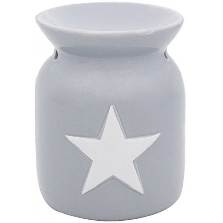 Wax Warmer in Grey with White Star