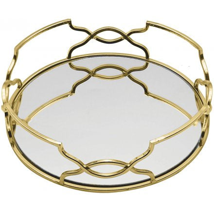 Round Gatsby Gold Tray, 21cm