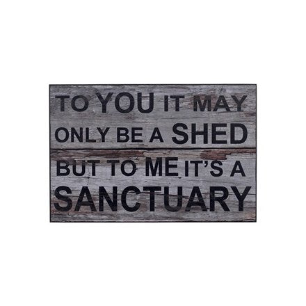 24cm Shed Sanctuary Sign
