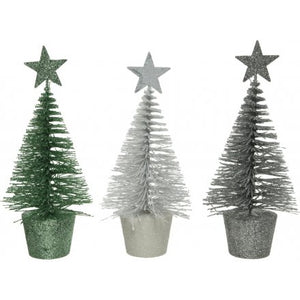 Glittery Bristle Tree, 15cm