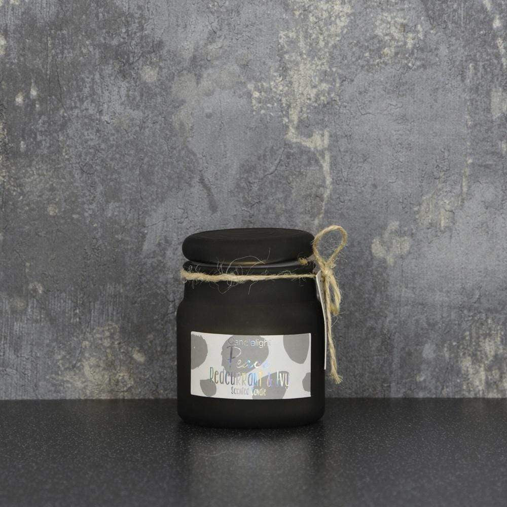 Candlelight Peace Small Frosted Glass Candle Redcurrant and Ivy Scent 60g