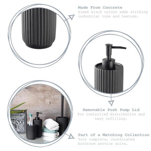 Liquid Soap Dispenser - Concrete - Black
