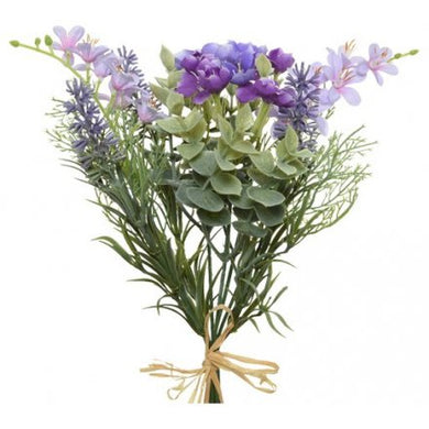 Purple Artificial Flower Bunch 31cm
