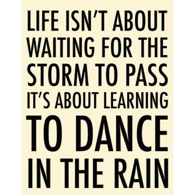 Dance In The Rain X Large Metal Sign 40cm