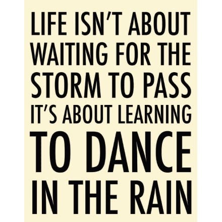 Dance In The Rain X Large Metal Sign 40cm