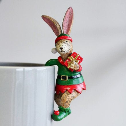 Elf Rabbit Pot Hanger, 14cm