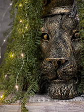 Load image into Gallery viewer, Large Antique gold Lion planter