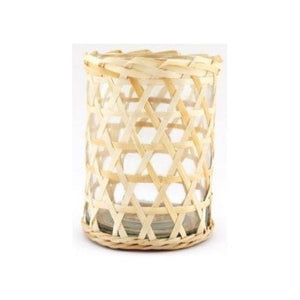 Rattan Woven Vase, 18cm