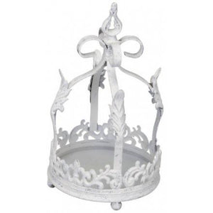 Decorative White Metal Crown, 27cm