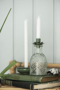 Candle flower holder -green