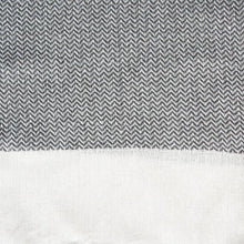 Load image into Gallery viewer, Turkish Cotton Towel - Zig Zag - Grey