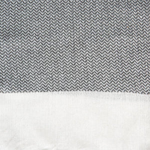 Turkish Cotton Towel - Zig Zag - Grey