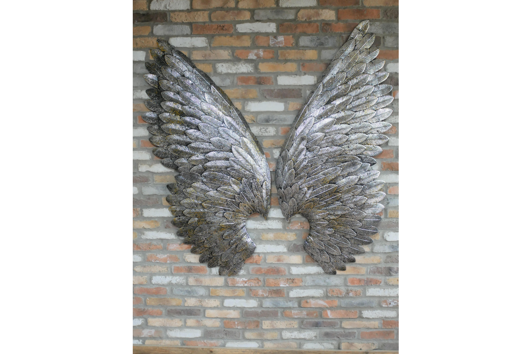Giant Silver Angel Wings