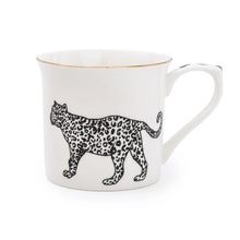 Load image into Gallery viewer, Cheetah 11oz Mug with Gold Rim
