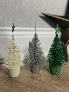 Glittery Bristle Tree, 15cm