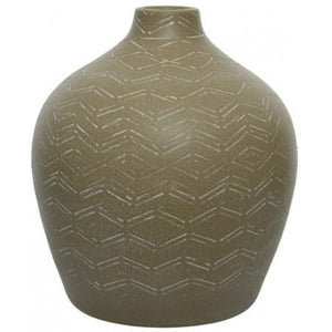 Terracotta Patterned Vase, 24cm