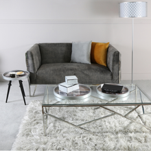 Load image into Gallery viewer, 45 X 45 Grey Geo Cushion