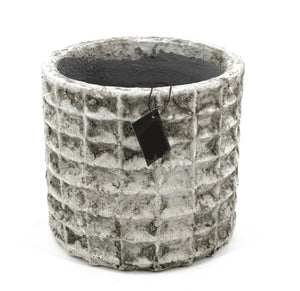 Square decal pottery vase/pot