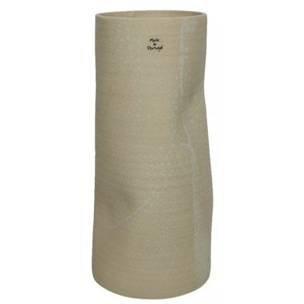 Distressed Vase in Sand, 31cm