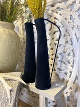Load image into Gallery viewer, Black velvet vase with Handel