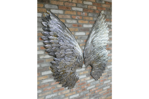 Giant Silver Angel Wings