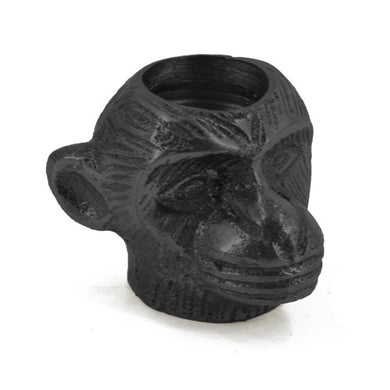 Candle stand monkey head black
