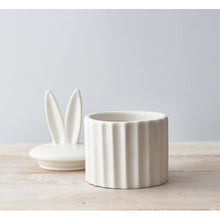 Load image into Gallery viewer, Ceramic Bunny Ears White Storage Pot, 16.5cm